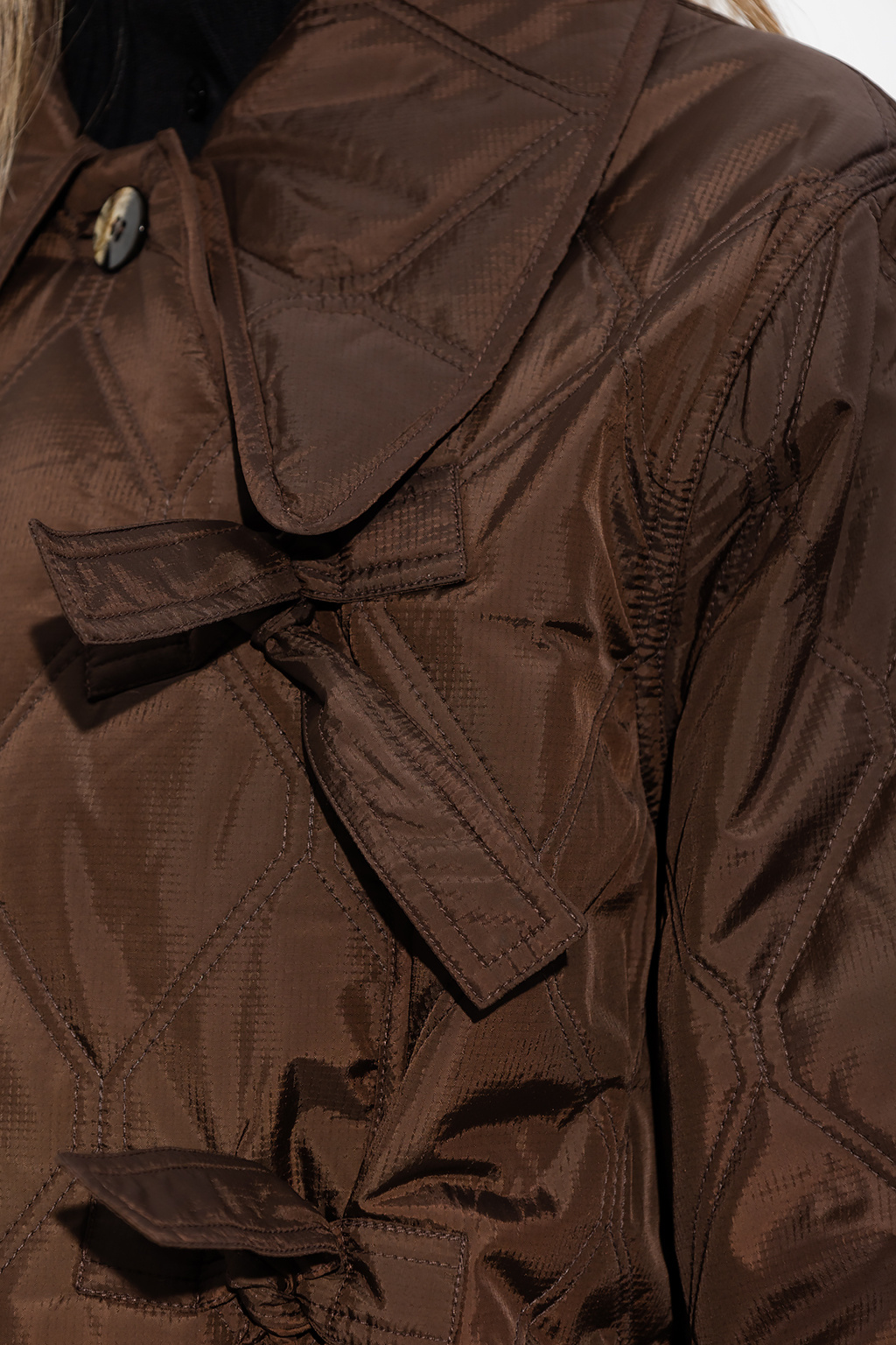 SchaferandweinerShops Peru - Brown Quilted jacket Ganni